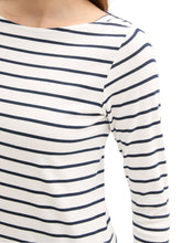 Afbeelding in Gallery-weergave laden, TOM TAILOR T-SHIRT STRIPED white navy stripe
