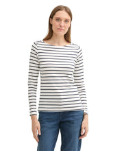 Afbeelding in Gallery-weergave laden, TOM TAILOR T-SHIRT STRIPED white navy stripe
