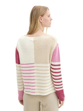 Afbeelding in Gallery-weergave laden, TOM TAILOR KNIT PATCHED STRIPE PULLOVER patched stripe knit
