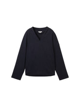 Afbeelding in Gallery-weergave laden, TOM TAILOR SWEATSHIRT STRUCTURED sky captain blue
