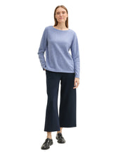 Load image into Gallery viewer, TOM TAILOR SWEATSHIRT COSY RIB calm blue melange
