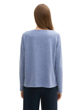 Load image into Gallery viewer, TOM TAILOR SWEATSHIRT COSY RIB calm blue melange
