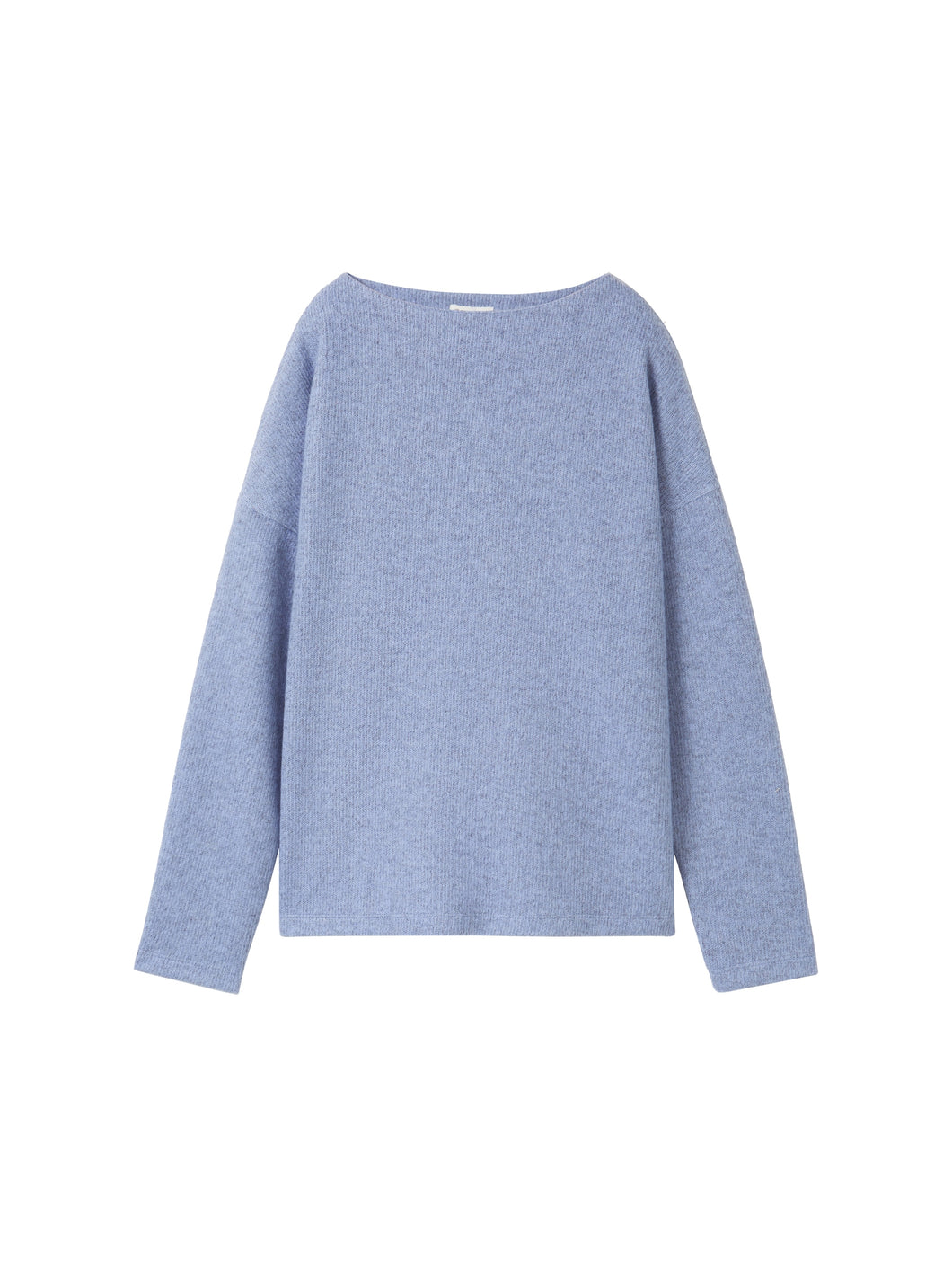 TOM TAILOR SWEATSHIRT COSY RIB calm blue melange