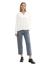 Afbeelding in Gallery-weergave laden, TOM TAILOR FEMININE SOLID BLOUSE whisper white
