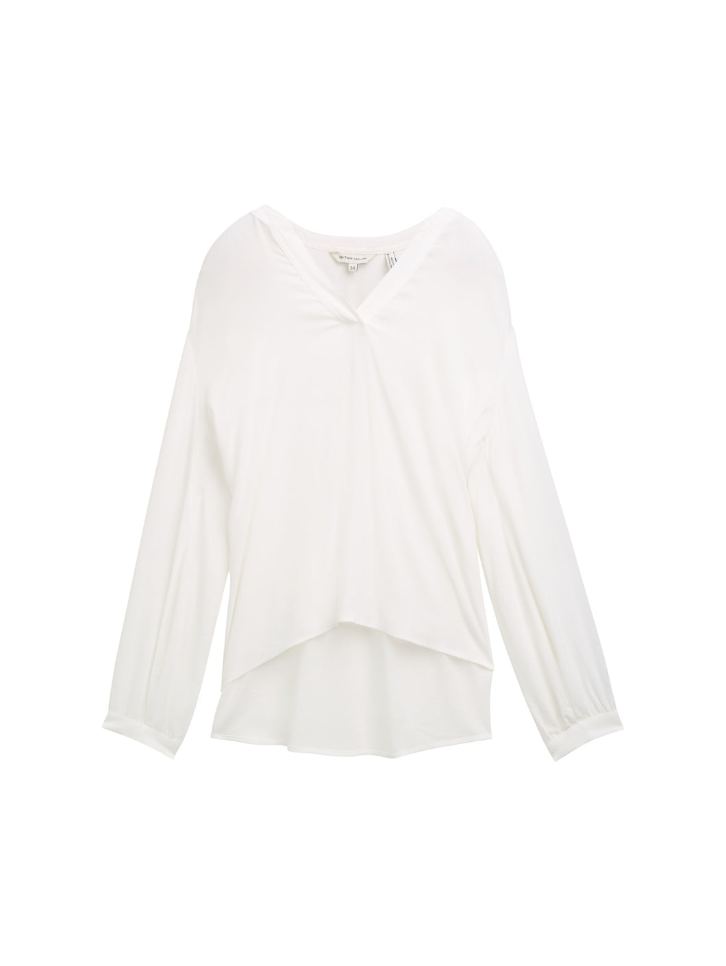 TOM TAILOR FEMININE SOLID BLOUSE whisper white