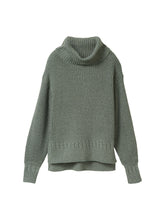 Load image into Gallery viewer, TOM TAILOR KNIT RIB TURTLENECK pale bark green melange
