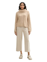 Load image into Gallery viewer, TOM TAILOR KNIT CABLE PULLOVER doeskin melange
