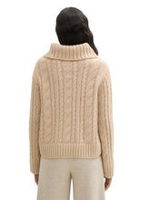 Load image into Gallery viewer, TOM TAILOR KNIT CABLE PULLOVER doeskin melange
