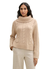 Load image into Gallery viewer, TOM TAILOR KNIT CABLE PULLOVER doeskin melange
