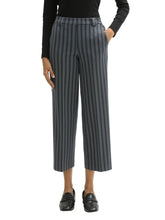 Afbeelding in Gallery-weergave laden, TOM TAILOR STRAIGHT LEG CROPPED PANTS contemporary navy check
