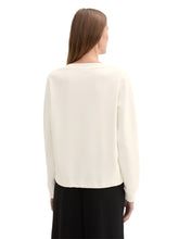 Load image into Gallery viewer, TOM TAILOR SWEATSHIRT SCUBA V-NECK off white
