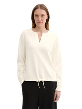 Load image into Gallery viewer, TOM TAILOR SWEATSHIRT SCUBA V-NECK off white
