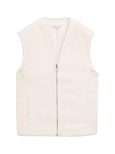 Afbeelding in Gallery-weergave laden, TOM TAILOR SWEATVEST TEDDY whisper white
