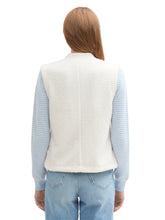 Afbeelding in Gallery-weergave laden, TOM TAILOR SWEATVEST TEDDY whisper white
