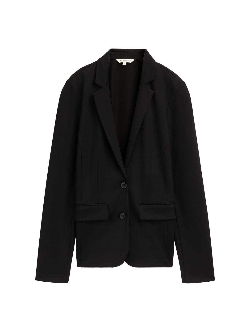 TOM TAILOR EASY JERSEY SOLID BLAZER deep black