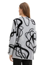 Load image into Gallery viewer, TOM TAILOR KNIT PULLOVER FEATHERYARN MIX grey geometric knit
