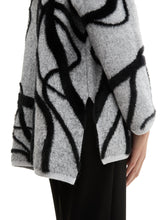 Load image into Gallery viewer, TOM TAILOR KNIT PULLOVER FEATHERYARN MIX grey geometric knit
