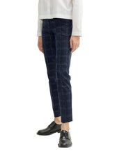 Load image into Gallery viewer, TOM TAILOR MIA SLIM delicate navy check design
