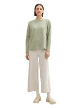 Load image into Gallery viewer, TOM TAILOR SWEATSHIRT COSY RIB pure sage melange
