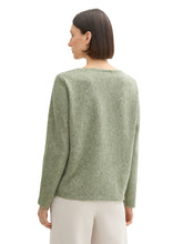 Load image into Gallery viewer, TOM TAILOR SWEATSHIRT COSY RIB pure sage melange
