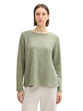 Load image into Gallery viewer, TOM TAILOR SWEATSHIRT COSY RIB pure sage melange
