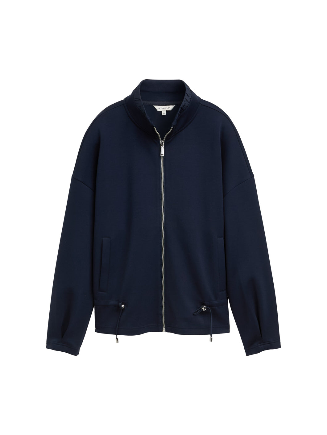 TOM TAILOR SWEATJACKET STAND UP COLLAR sky captain blue