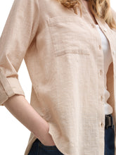 Afbeelding in Gallery-weergave laden, TOM TAILOR BLOUSE WITH SLUB STRUCTURE summer beige
