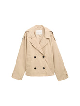 Afbeelding in Gallery-weergave laden, TOM TAILOR SHORT TRENCHCOAT soft taupe beige
