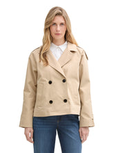 Afbeelding in Gallery-weergave laden, TOM TAILOR SHORT TRENCHCOAT soft taupe beige
