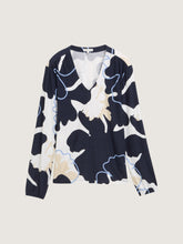 Afbeelding in Gallery-weergave laden, TOM TAILOR SHIRT V-NECK ALLOVERPRINTED big floral shapes design
