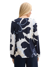 Afbeelding in Gallery-weergave laden, TOM TAILOR SHIRT V-NECK ALLOVERPRINTED big floral shapes design
