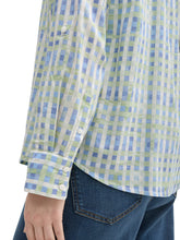 Afbeelding in Gallery-weergave laden, TOM TAILOR PRINTED BLOUSE WITH COLLAR true green check design
