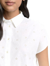 Load image into Gallery viewer, TOM TAILOR BLOUSE SHIRT WITH SCHIFFLI EMBROIDERY white

