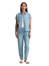 Load image into Gallery viewer, TOM TAILOR BLOUSE DENIM LOOK clean mid stone blue

