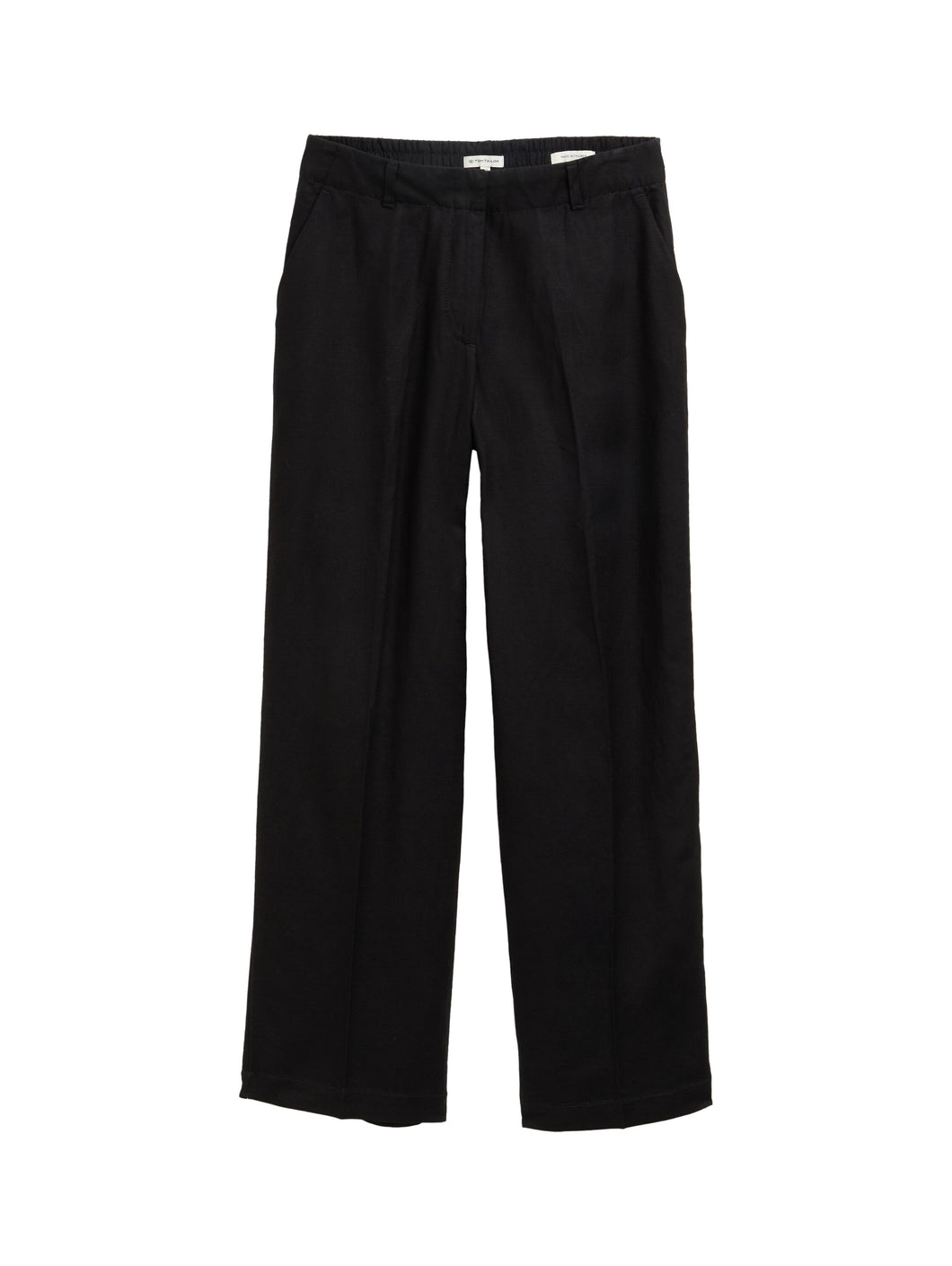 TOM TAILOR LINEN WIDE LEG PANTS deep black