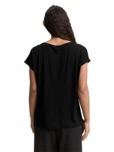 Afbeelding in Gallery-weergave laden, TOM TAILOR T-SHIRT SHOULDER SLIT deep black
