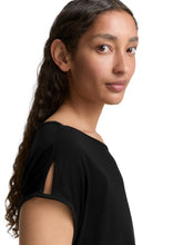 Afbeelding in Gallery-weergave laden, TOM TAILOR T-SHIRT SHOULDER SLIT deep black
