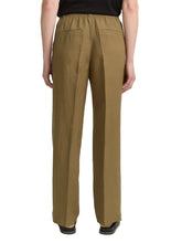 Afbeelding in Gallery-weergave laden, TOM TAILOR LINEN WIDE LEG PANTS nutria olive
