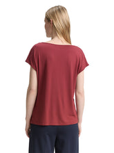 Afbeelding in Gallery-weergave laden, TOM TAILOR T-SHIRT SHOULDER SLIT burnt russet
