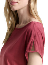 Afbeelding in Gallery-weergave laden, TOM TAILOR T-SHIRT SHOULDER SLIT burnt russet
