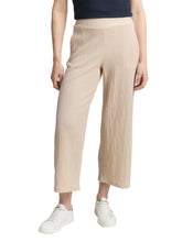 Afbeelding in Gallery-weergave laden, TOM TAILOR CULOTTE CRINKLE PANTS champagne structure
