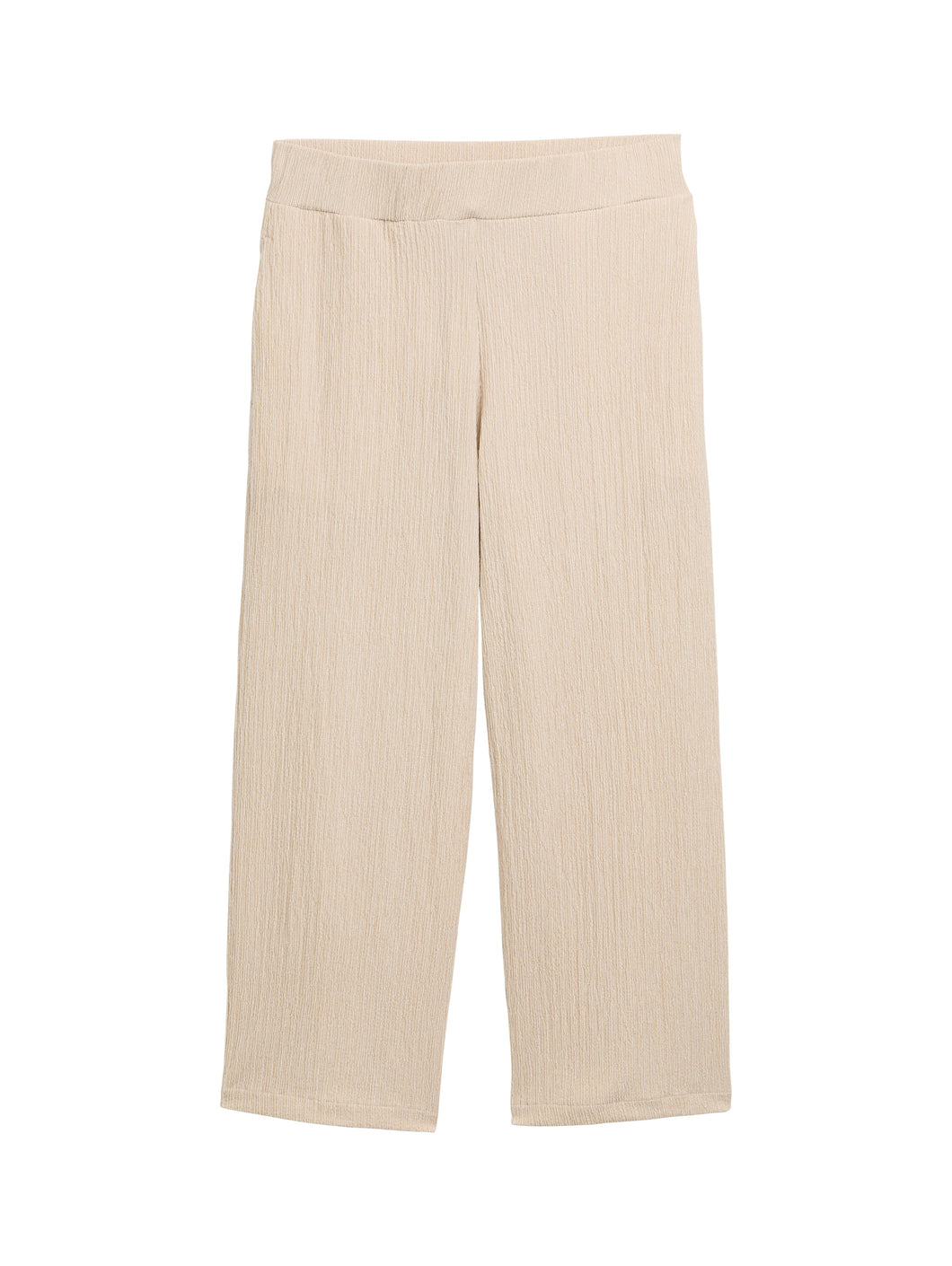 TOM TAILOR CULOTTE CRINKLE PANTS champagne structure