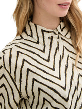 Load image into Gallery viewer, TOM TAILOR BLOUSE LONGSTYLE WITH LINEN natural zig zag design
