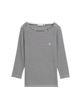 Afbeelding in Gallery-weergave laden, TOM TAILOR T-SHIRT STRIPED LONGSLEEVE offwhite navy regular
