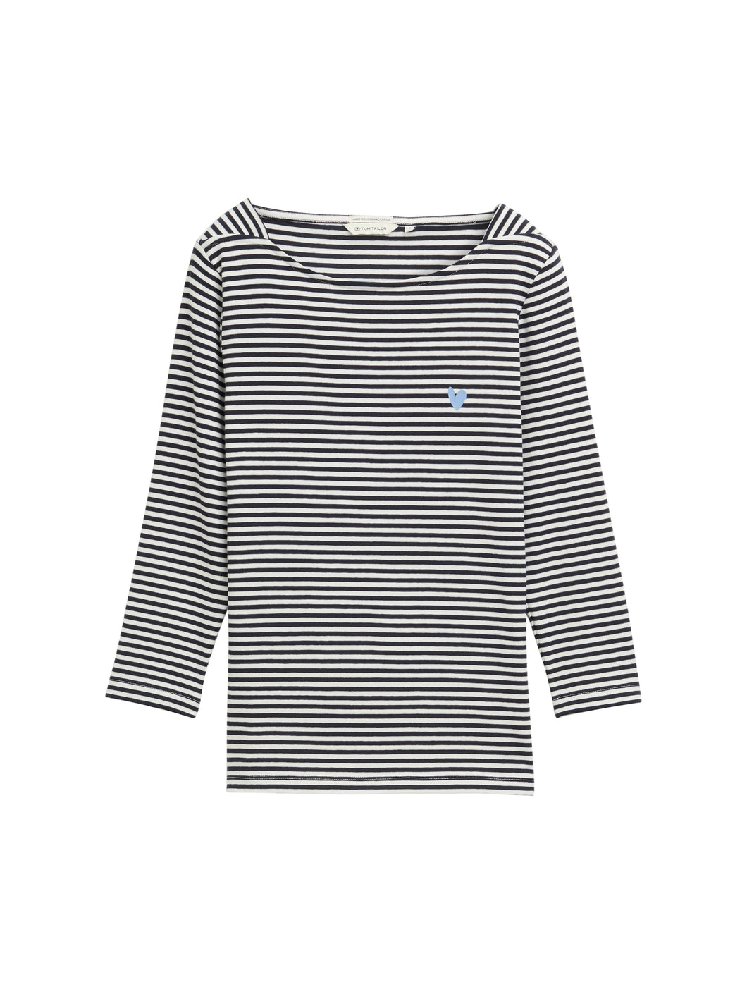 TOM TAILOR T-SHIRT STRIPED LONGSLEEVE offwhite navy regular