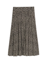 Afbeelding in Gallery-weergave laden, TOM TAILOR SKIRT CRINKLE EFFECT abstract black grid design
