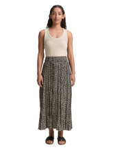 Afbeelding in Gallery-weergave laden, TOM TAILOR SKIRT CRINKLE EFFECT abstract black grid design
