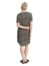 Afbeelding in Gallery-weergave laden, TOM TAILOR DRESS EASY SHAPE abstract black grid design
