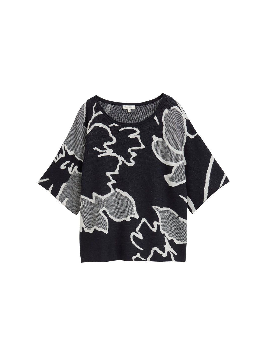 TOM TAILOR KNIT JACQUARD BATWING floral knit design