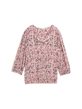 Afbeelding in Gallery-weergave laden, TOM TAILOR BLOUSE WITH FEMININE V-NECK rose abstract dot design

